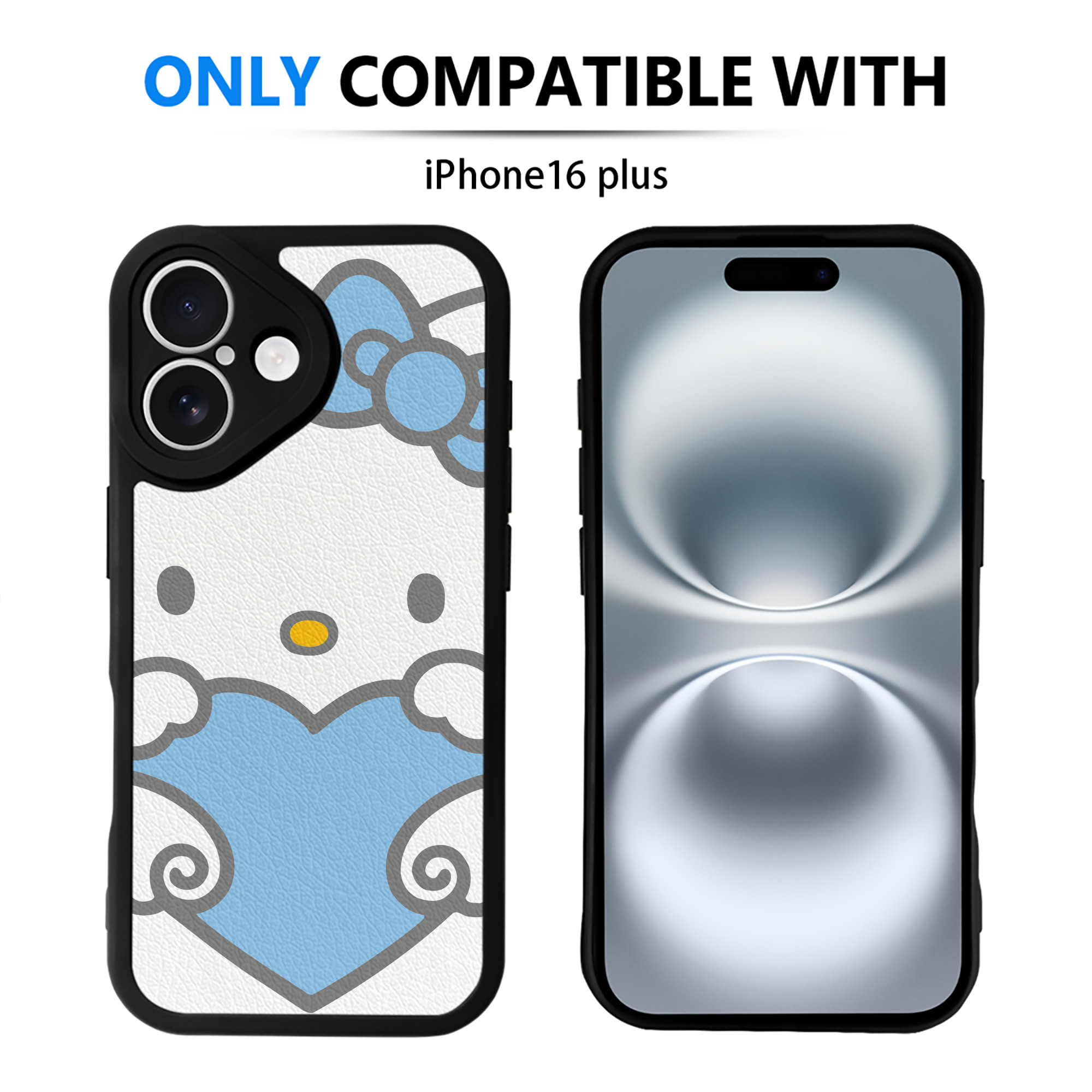 （画像用） Hello Kitty ハローキティ 【iPhone 16シリーズ対応】シリコンスマホケース（レザー調） 材質：シリコン